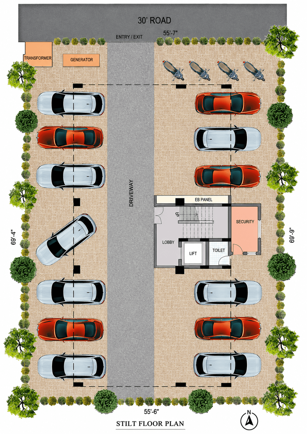 Stilt floor plan