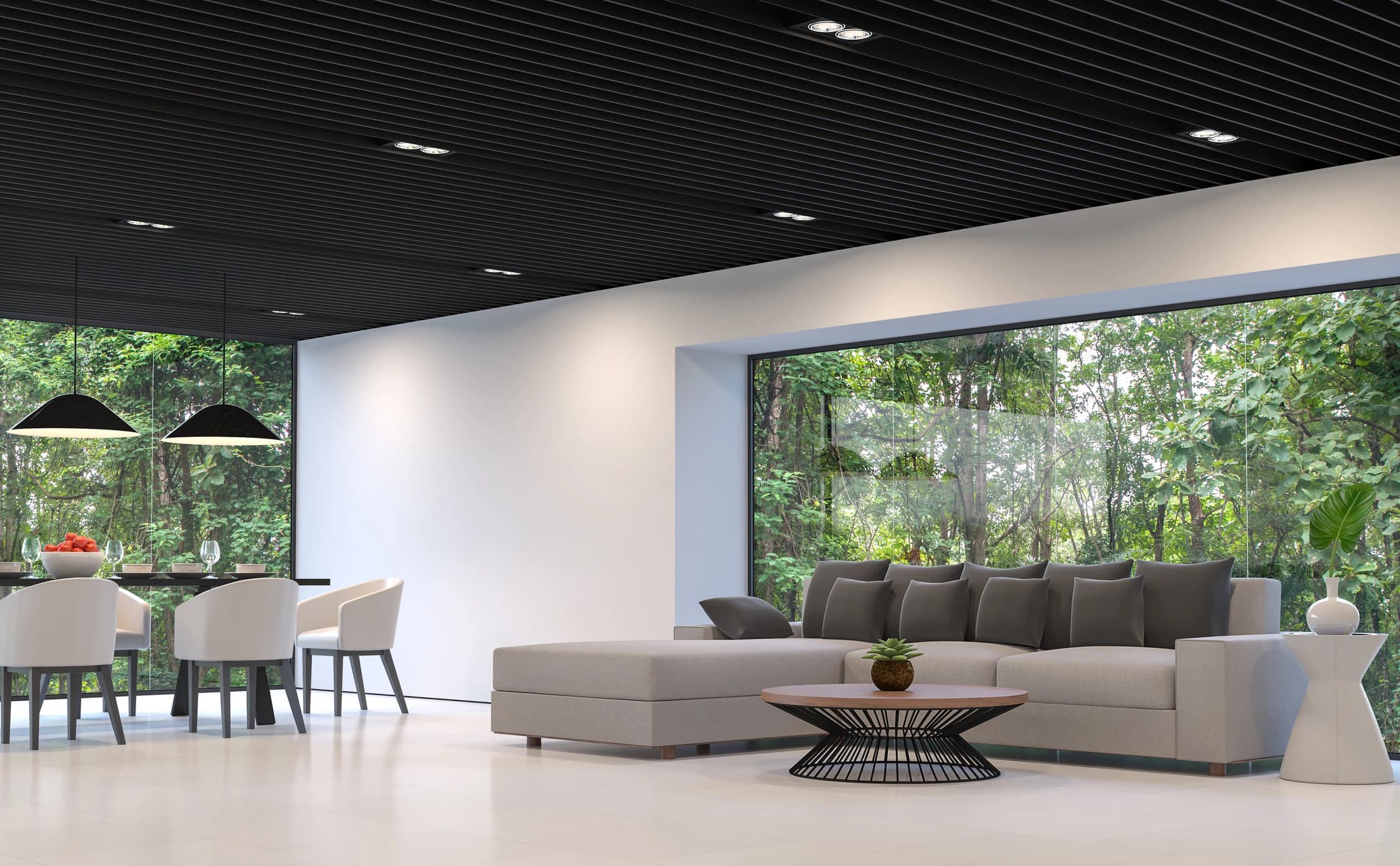 Living and dining — brochure illustration