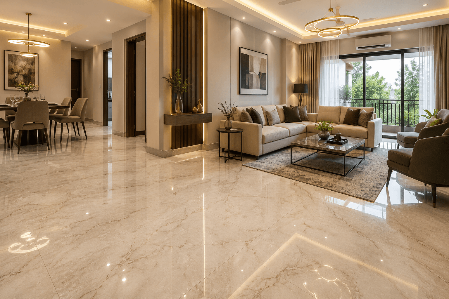 Premium marble flooring