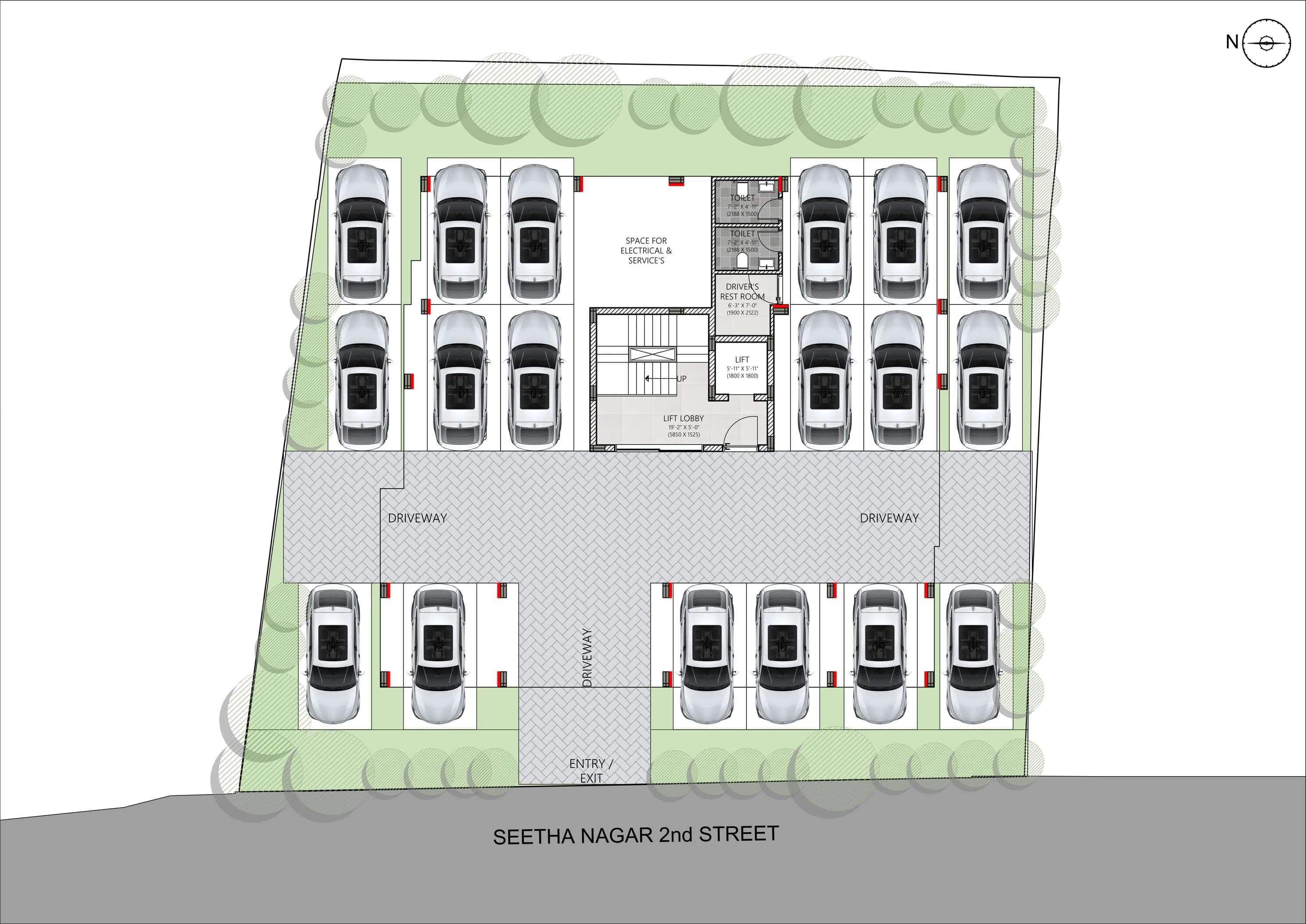 Stilt floor — parking and access