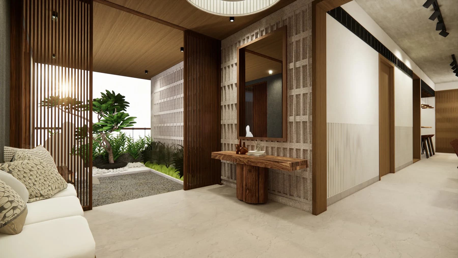 Courtyard and foyer — brochure render
