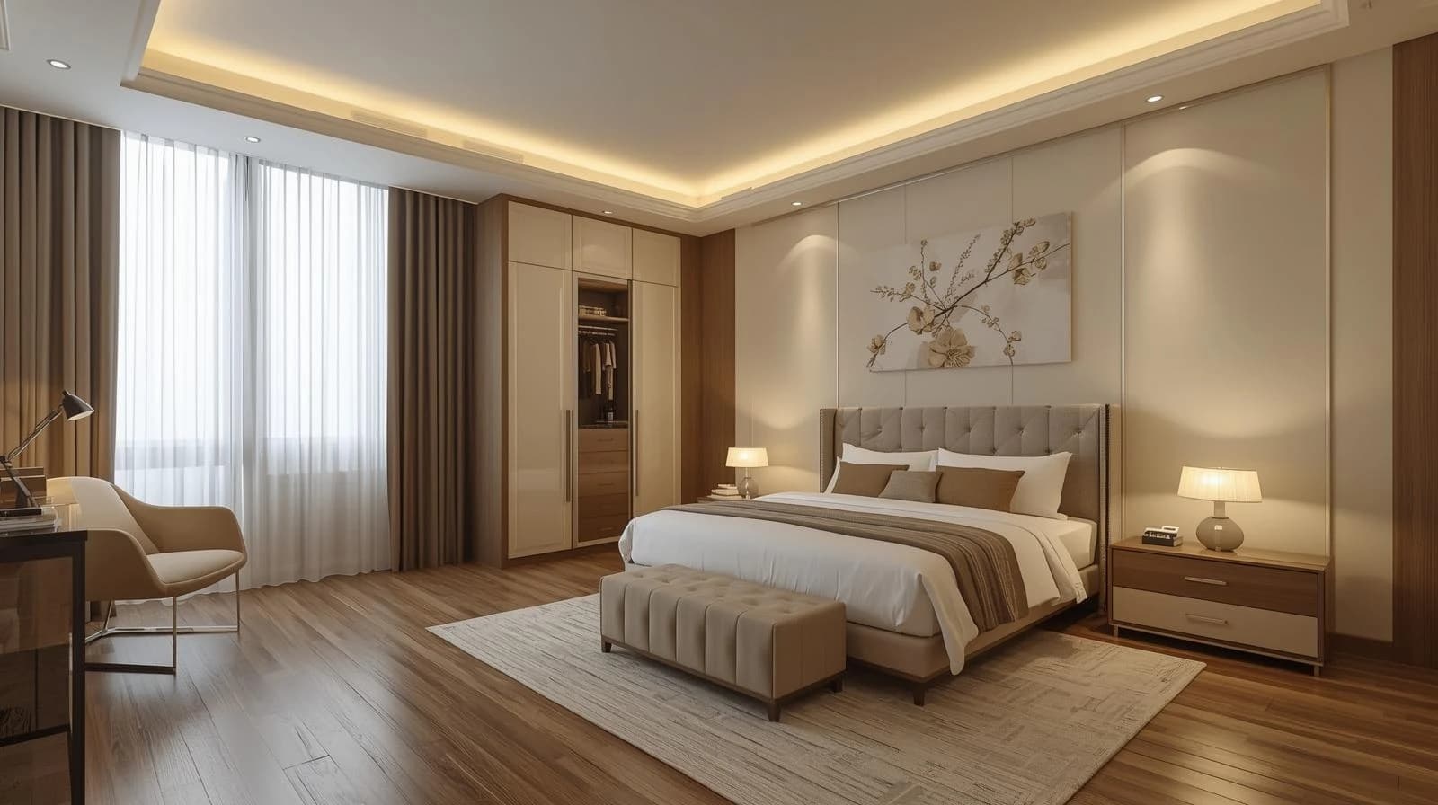 Bedroom — illustrative image from the Tulip brochure