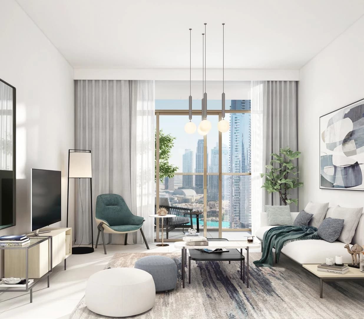 Living room — brochure illustration