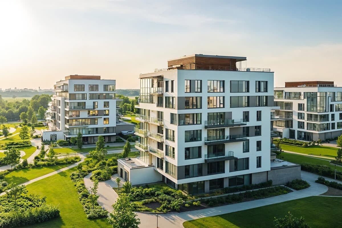 Apartment homes in a landscaped residential community