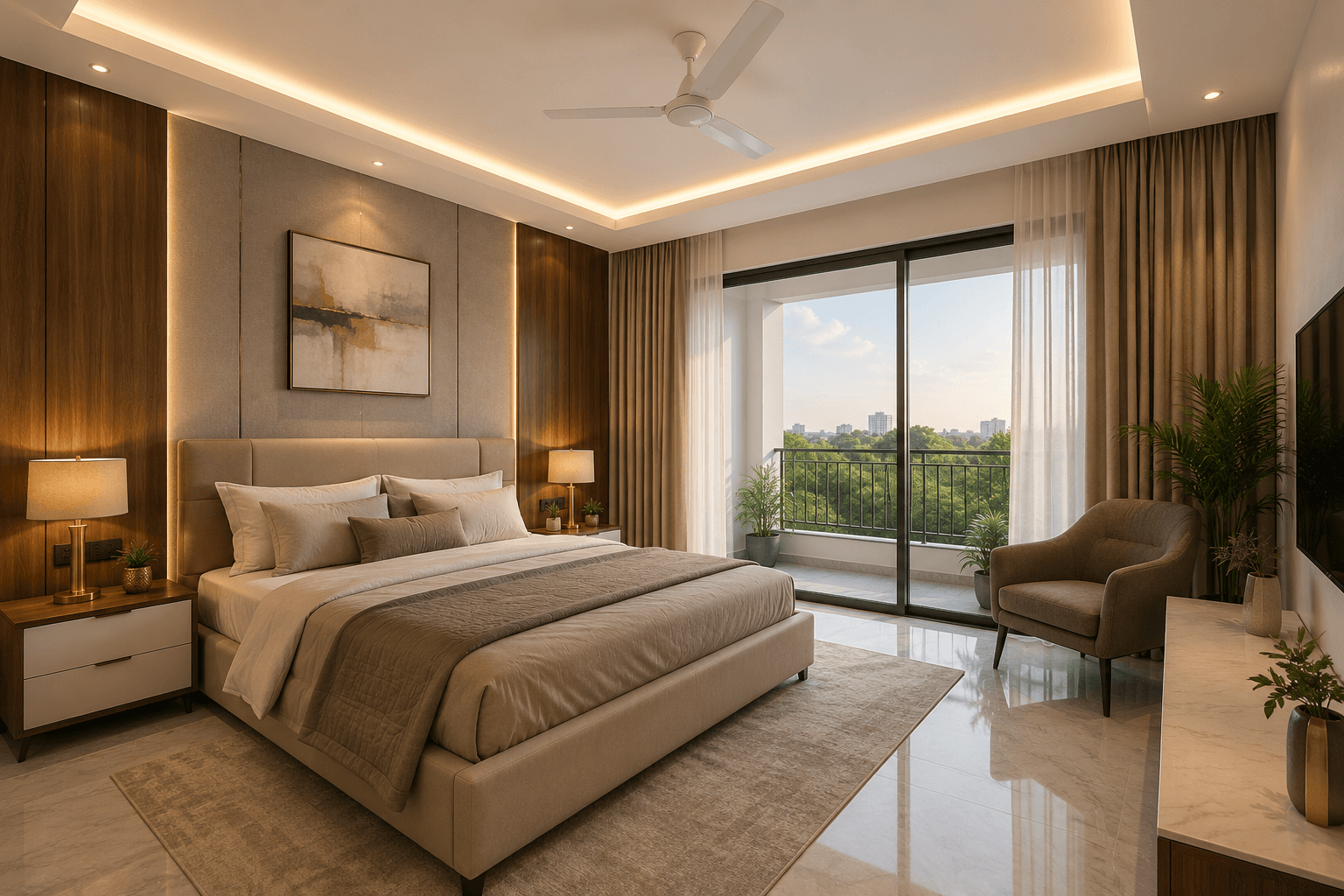 Spacious master bedroom