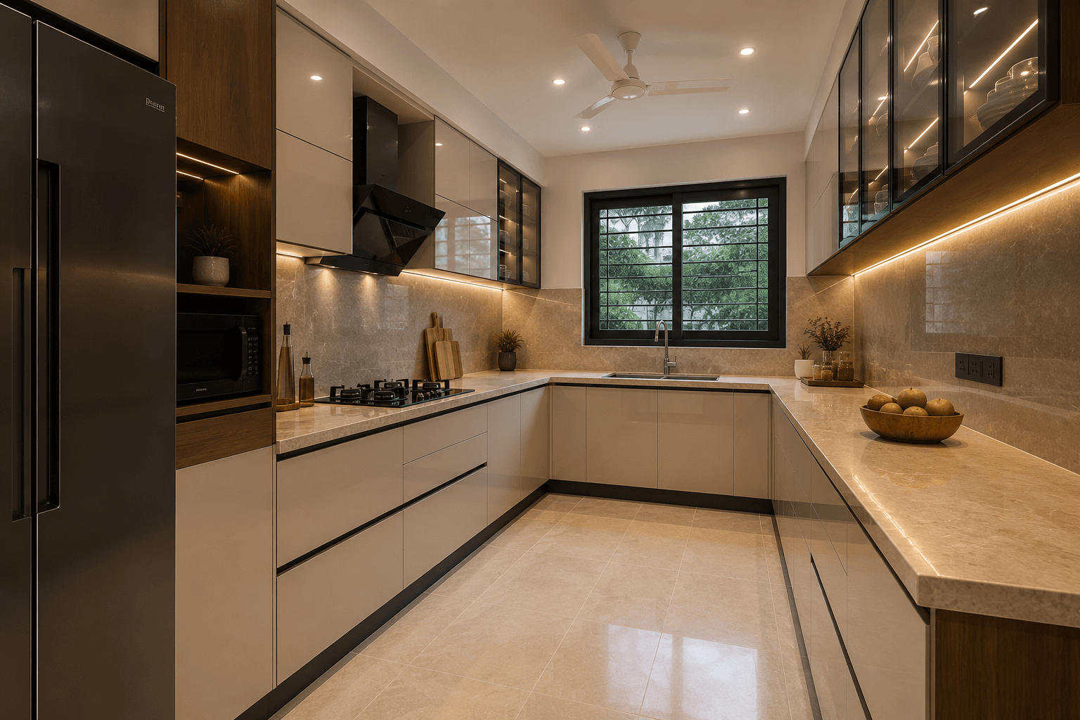 Granite-top modular kitchen