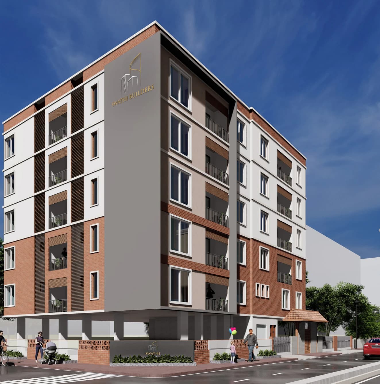 Swathi Shalom architectural elevation from the project brochure
