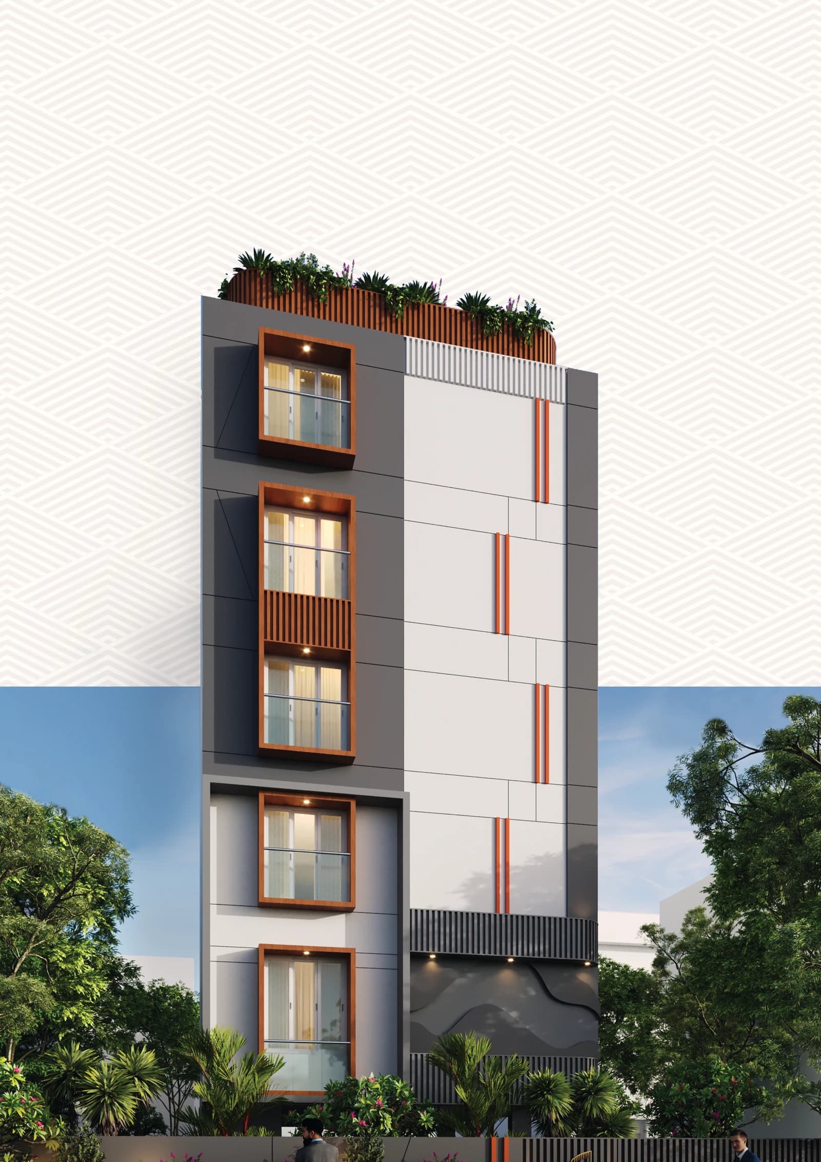 Swathi Daksh architectural elevation from the project brochure